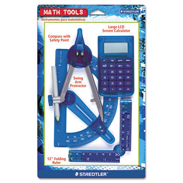 Staedtler® Four-piece Math Tools Set, Plastic, Assorted Colors freeshipping - TVN Wholesale